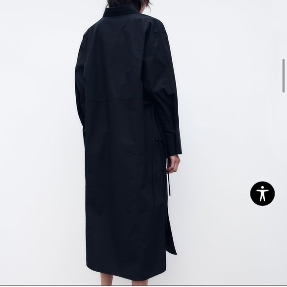 Zara Voluminous Poplin Dress - Picture 4 of 10